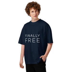 Unisex organic oversized high neck t-shirt