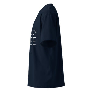 Unisex organic oversized high neck t-shirt