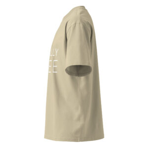 Unisex organic oversized high neck t-shirt
