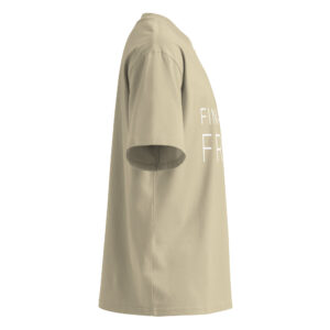 Unisex organic oversized high neck t-shirt